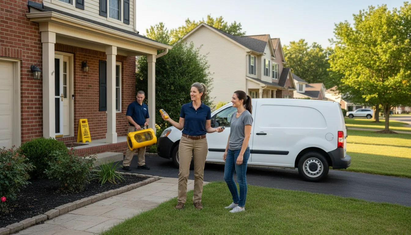 Residential water damage restoration in Falcon, NC